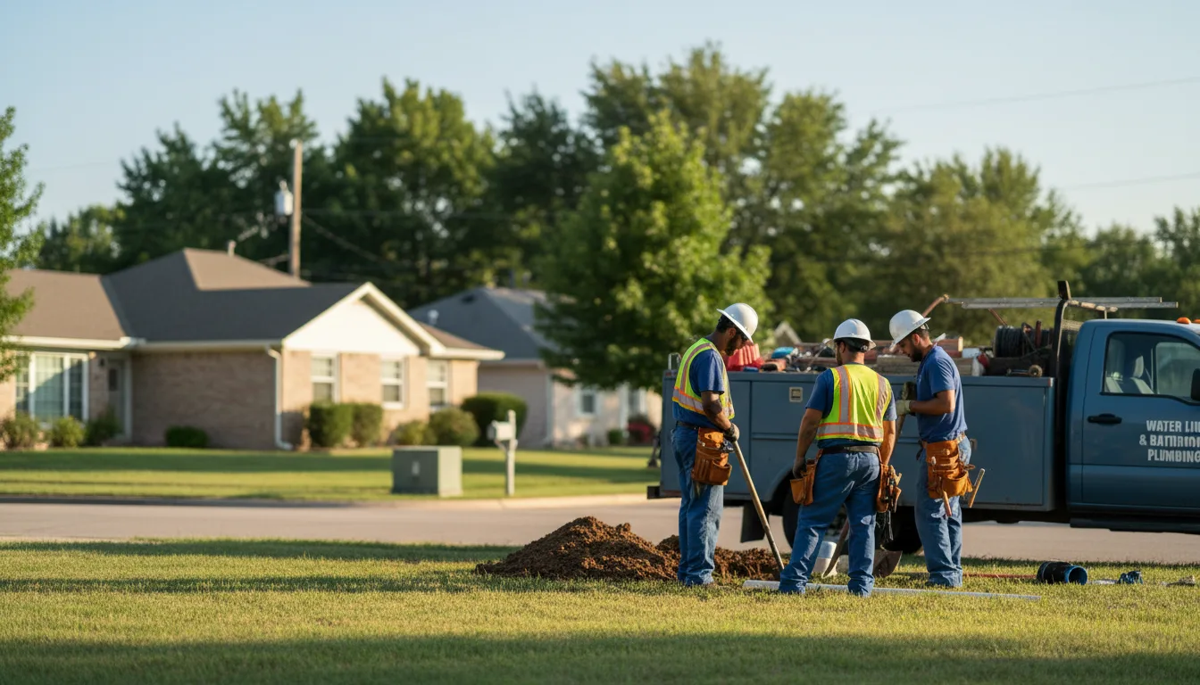 Residential water line and bathroom plumbing service in North Middletown, KY